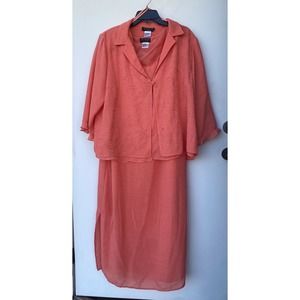 Plaza Collection Women 2 Pc Classy Orange Size 22